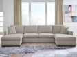 ModMax Luxe Flint 4-Piece Double Chaise Sectional by Ashley at Eve Furniture