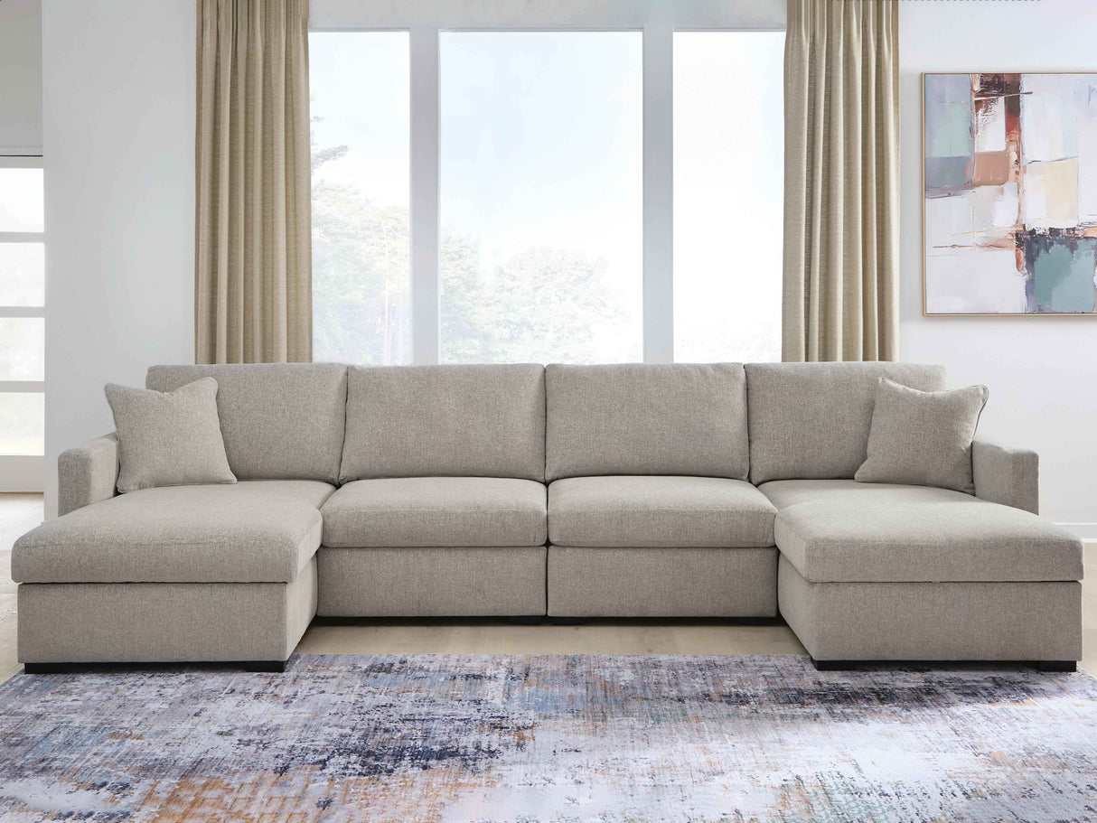 ModMax Luxe Flint 4-Piece Double Chaise Sectional by Ashley at Eve Furniture