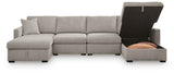 ModMax Luxe Flint 4-Piece Double Storage Chaise Sectional by Ashley at Eve Furniture