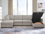 ModMax Luxe Flint 4-Piece Double Storage Chaise Sectional by Ashley at Eve Furniture
