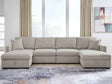 ModMax Luxe Flint 4-Piece Double Storage Chaise Sectional by Ashley at Eve Furniture