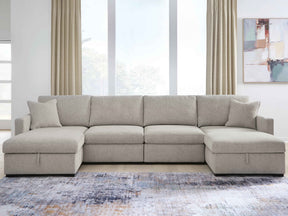 ModMax Luxe Flint 4-Piece Double Storage Chaise Sectional by Ashley at Eve Furniture