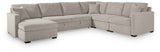 ModMax Luxe Flint 5-Piece Sectional with Chaise and Pop Up Sleeper by Ashley at Eve Furniture