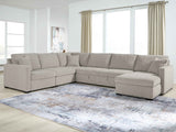 ModMax Luxe Flint 5-Piece Sectional with Chaise and Pop Up Sleeper by Ashley at Eve Furniture