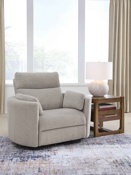 ModMax Luxe Flint Swivel Glider Power Recliner by Ashley at Eve Furniture