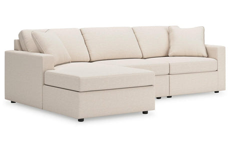 Modmax Oyster 3-Piece Sectional with LAF Chaise by Ashley at Eve Furniture