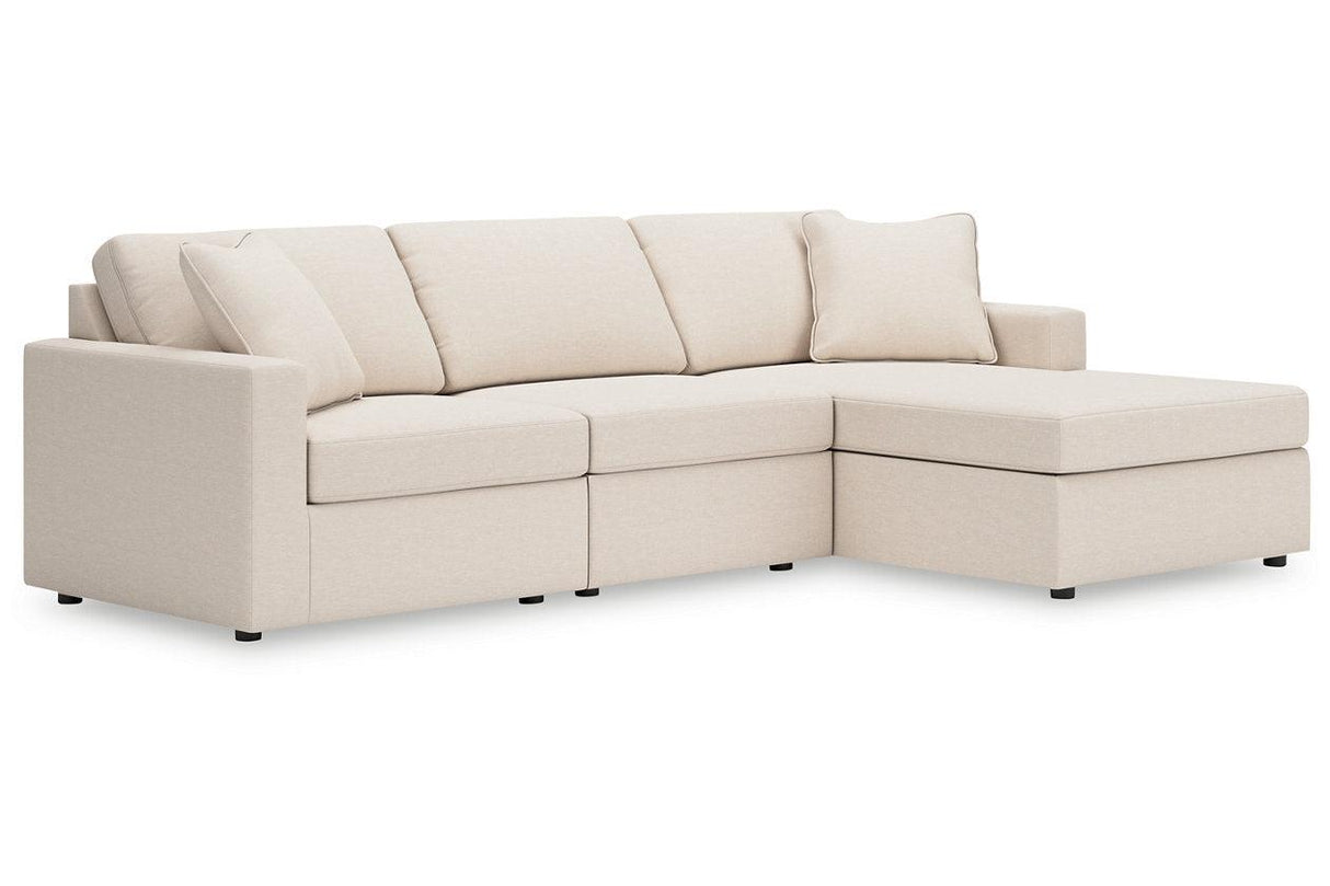 Modmax Oyster 3-Piece Sectional with RAF Chaise by Ashley at Eve Furniture