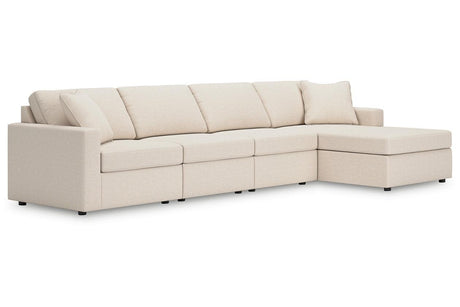 Modmax Oyster 4-Piece Sectional with Chaise by Ashley at Eve Furniture
