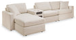 Modmax Oyster 4-Piece Sectional with Ottoman by Ashley at Eve Furniture