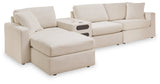 Modmax Oyster 4-Piece Sectional with Ottoman by Ashley at Eve Furniture
