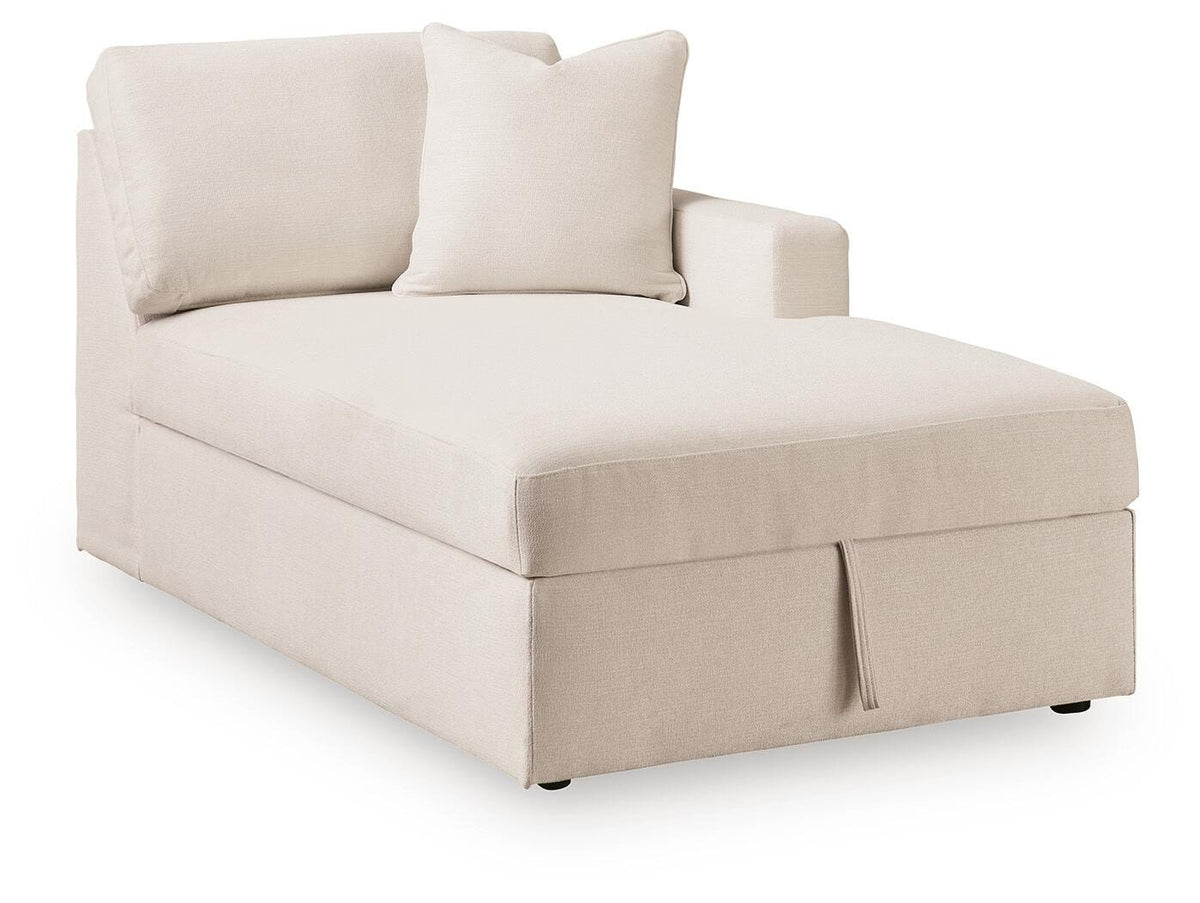 Modmax Oyster 5-Piece Double Storage Chaise Sectional with Audio Consoles by Ashley at Eve Furniture