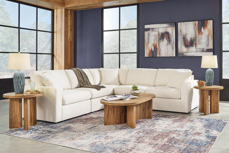 Modmax Oyster 5-Piece Sectional and Swivel Glider Recliner by Ashley at Eve Furniture