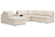 Modmax Oyster 6-Piece Sectional with Chaise by Ashley at Eve Furniture