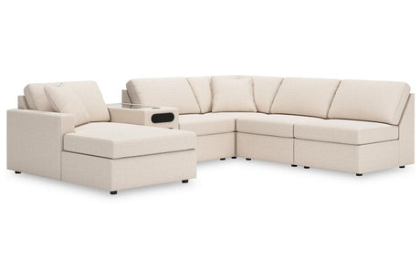 Modmax Oyster 6-Piece Sectional with Chaise by Ashley at Eve Furniture