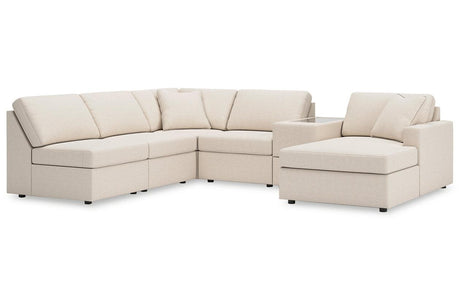 Modmax Oyster 6-Piece Sectional with Chaise by Ashley at Eve Furniture