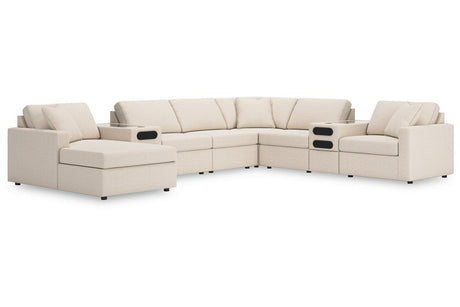 Modmax Oyster 8-Piece Sectional with Audio System and Chaise by Ashley at Eve Furniture