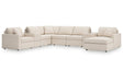 Modmax Oyster 8-Piece Sectional with Chaise by Ashley at Eve Furniture