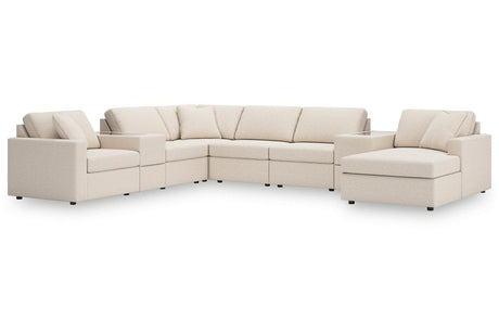 Modmax Oyster 8-Piece Sectional with Chaise by Ashley at Eve Furniture