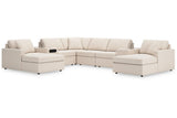 Modmax Oyster 8-Piece Sectional with Chaise by Ashley at Eve Furniture