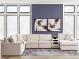 Modmax Oyster 8-Piece Sectional with RAF Storage Chaise and Audio Consoles by Ashley at Eve Furniture