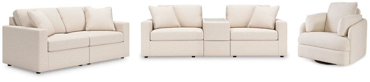 Modmax Oyster Sofa, Loveseat and Recliner by Ashley at Eve Furniture