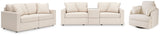 Modmax Oyster Sofa, Loveseat and Recliner by Ashley at Eve Furniture