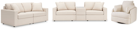 Modmax Oyster Sofa, Loveseat and Recliner by Ashley at Eve Furniture