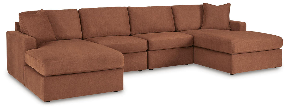 Modmax Spice 4-Piece Double Storage Chaise Sectional by Ashley at Eve Furniture