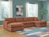 Modmax Spice 4-Piece Double Storage Chaise Sectional by Ashley at Eve Furniture