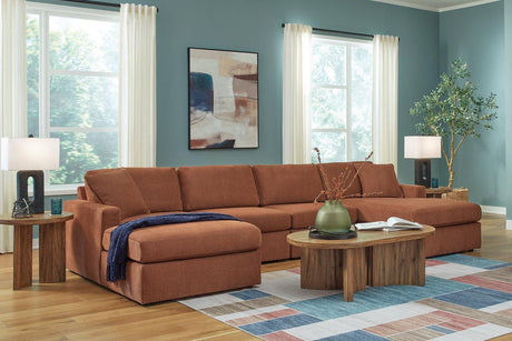 Modmax Spice 4-Piece Sectional with Chaise by Ashley at Eve Furniture