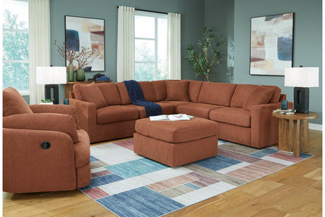 Modmax Spice 5-Piece Sectional and Swivel Glider Recliner by Ashley at Eve Furniture