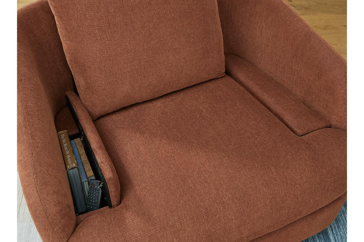 Modmax Spice 5-Piece Sectional and Swivel Glider Recliner by Ashley at Eve Furniture