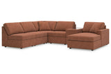 Modmax Spice 6-Piece Sectional with Chaise by Ashley at Eve Furniture