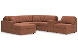 Modmax Spice 6-Piece Sectional with Chaise by Ashley at Eve Furniture