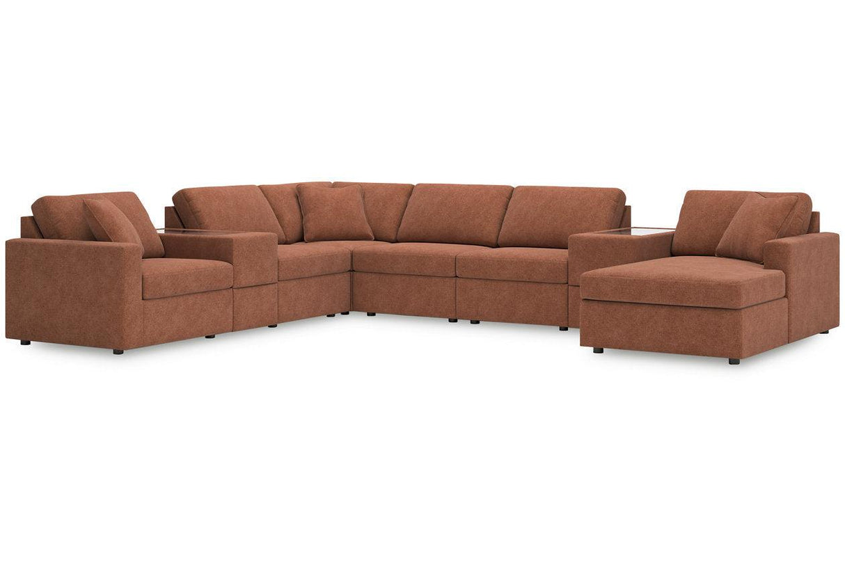 Modmax Spice 8-Piece Sectional with Chaise by Ashley at Eve Furniture