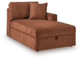 Modmax Spice 8-Piece Sectional with RAF Storage Chaise and Audio Consoles by Ashley at Eve Furniture