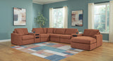 Modmax Spice 8-Piece Sectional with RAF Storage Chaise and Audio Consoles by Ashley at Eve Furniture