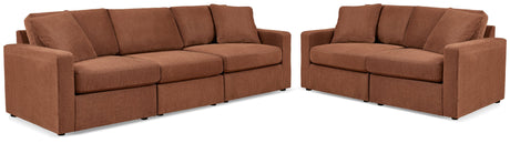 Modmax Spice Performance Fabric Sofa and Loveseat by Ashley at Eve Furniture