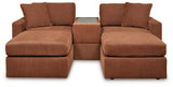 Modmax Spice Sofa and Loveseat with with Storage Console by Ashley at Eve Furniture