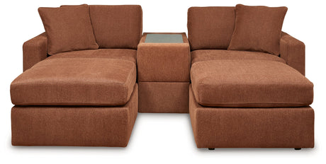 Modmax Spice Sofa and Loveseat with with Storage Console by Ashley at Eve Furniture