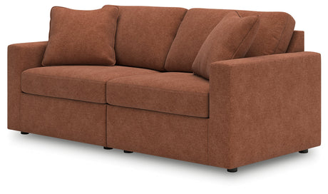 Modmax Spice Sofa and Loveseat with with Storage Console by Ashley at Eve Furniture
