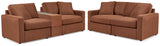 Modmax Spice Sofa and Loveseat with with Storage Console by Ashley at Eve Furniture