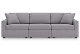 Modmax Granite 3-Piece Performance Fabric Sectional by Ashley at Eve Furniture