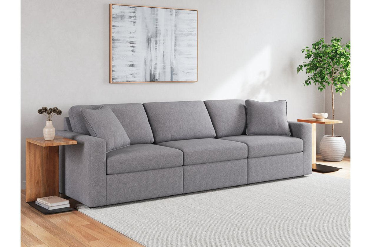 Modmax Granite 3-Piece Performance Fabric Sectional by Ashley at Eve Furniture