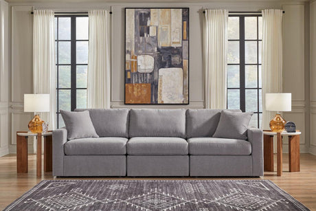 Modmax Granite 3-Piece Performance Fabric Sectional by Ashley at Eve Furniture