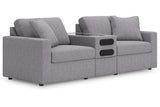Modmax Granite 3-Piece Performance Fabric Sectional by Ashley at Eve Furniture