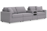 Modmax Granite 4-Piece Performance Fabric Sectional by Ashley at Eve Furniture