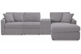 Modmax Granite 4-Piece Sectional with LAF Chaise by Ashley at Eve Furniture