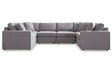 Modmax Granite 6-Piece Performance Fabric Sectional by Ashley at Eve Furniture