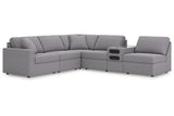 Modmax Granite 6-Piece Performance Fabric Sectional by Ashley at Eve Furniture